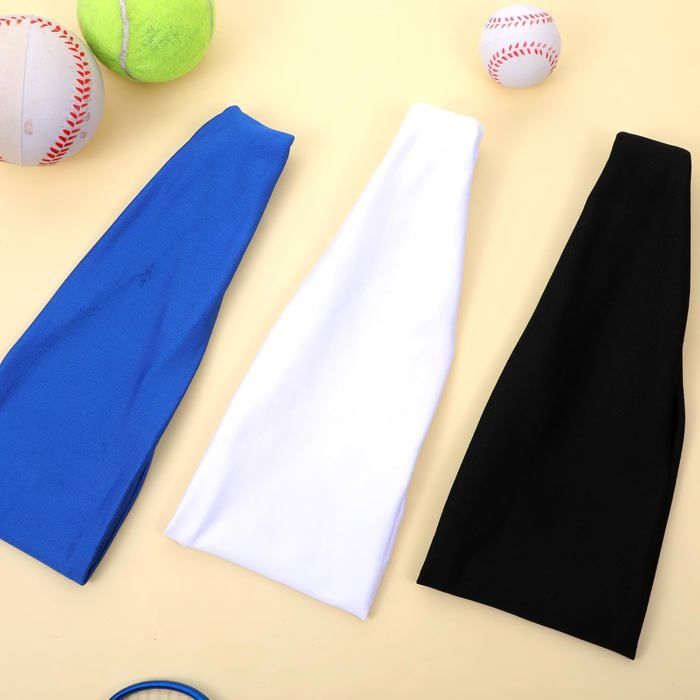 3 Pièces Bandeau Sport Anti Transpiration, Élastique Anti-Humidité, Non 3 Pièces Bandeau Sport Anti Transpiration, Élastique Anti-Humidité, Non