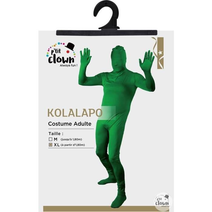 Combinaison Seconde Peau Verte Pour Adulte - Déguisement Moulant Halloween, Carnaval, EVG - Taille Unique