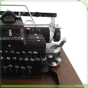 Modèle De Machine à Écrire Rétro Vintage Noir En Fer - Décoration Bureau Maison & Clavier Anti-Stress Portable
