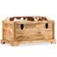 Banc Coffre 1 2 Places En Bois De Manguier Massif Et Cuir Marron
