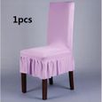1 PCS violet élasticité  hôtels  mariage Housse Chaise Spandex Polyester Lycra Fini Tabouret Fauteuil Extensible  housses de chaise -0