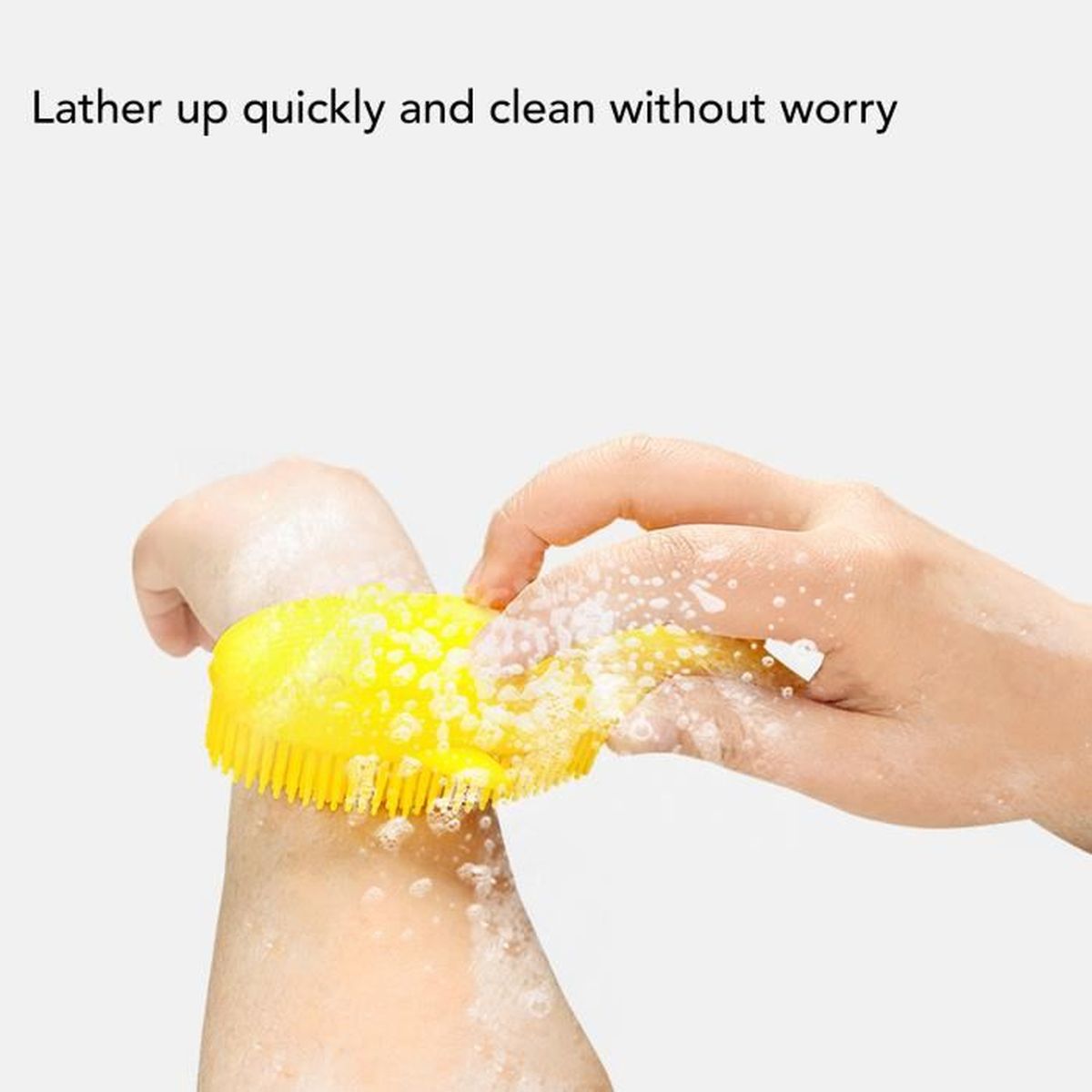 Brosse De Bain Bébé En Silicone - Douce, Anti-croûtes De Lait, Avec Ventouse - Massage Et Nettoyage Du Cuir Chevelu - 10