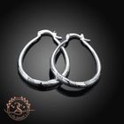 Magnifiques Boucles d'Oreilles Créoles Baignées dans l'OR Blanc. Boîte cadeau offerte. Cadeau Noël, Nouvel An. Marque 2SPLENDID®