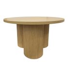 Table basse ronde 80 cm scandinave bois clair - Oviala