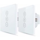 AYXHY ２x Interrupteur Volet Roulant Connecté, Ouverture Réglable, Commutateur Rideau Stores WiFi, Compatible avec Alexa Google Home pour