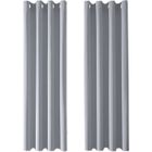 Rideau Occultant Isolant Thermique - LANGTU - Gris Clair - Œillets - 140x225cm
