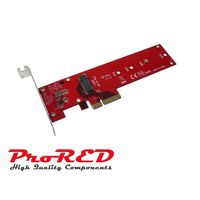 Carte PCIe pour SSD M.2 PCIe 3.0 x4 ou PCIe-AHCI - Equerres Low et High Profile - Gamme Professionnelle ProRED