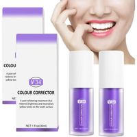 2PCS V34 Colour Corrector Toot aste, Teeth Whitening Sensitive Teeth Toot aste, Intensive Stain Removal Enamel Care Toot aste [649]