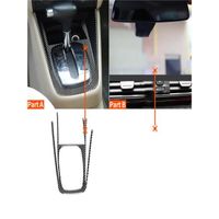 Décoration intérieure,Panneau de levage de volant en Fiber de carbone, autocollants noirs pour intérieur de voiture - Type 12[E93]
