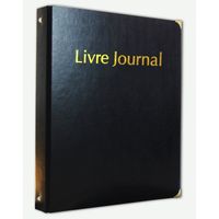 Registre - Livre Journal en simili cuir avec Recharge 100 feuillets unis et numérotés