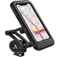 Support pour téléphone portable à vélo support étanche pour smartphone avec écran tactile  pivotant à 360°  réglable en hauteur 