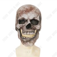 Masque de crâne mobile d'Halloween - TECH DISCOUNT - Latex - Blanc - Horreur