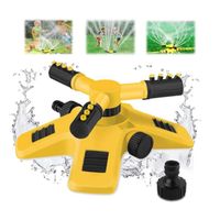 Arroseur Automatique 360° Rotatif 3 Bras 12 Buses – Couvre 24-49 Ft, ABS, Réglable, Pour Jardin, Pelouse, Légumes, Jeux Enfants Arroseur Jardin Rotatif 360
