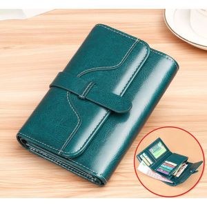 Portefeuille élégant En Simili-cuir Marron à Deux Volets - Léger Et Pratique Pour Cartes