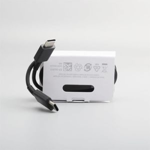 CÂBLE TÉLÉPHONE Câble noir uniquement - chargeur Original S21 S22 5G 25w, Charge Super rapide, Usb type c Pd PPS, EU UK pour
