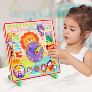 1 ensemble d'horloge en bois pour enfants jouet éducatif pour enfants jouet  d'horloge d'enseignement en bois (couleur assortie) - Cdiscount Jeux -  Jouets