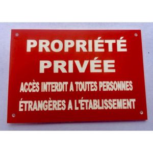 Panneau propriété privée - Zimmer