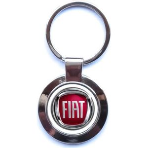Porte-clés nickelé Fiat 500.