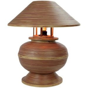 LAMPE A POSER Fine Asianliving Lampe à Poser en Bambou Fait Main