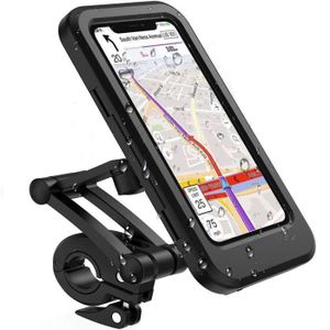 SUPPORT DE BASE Support pour téléphone portable à vélo support étanche pour smartphone avec écran tactile  pivotant à 360°  réglable en hauteur 