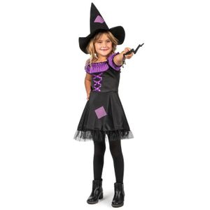 Deguisement Sorciere Fille, Costume Halloween Enfant Avec
