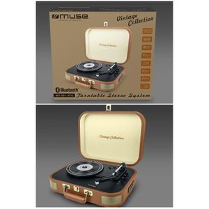 PLATINE VINYLE Platine Vinyle Vintage Marron Bluetooth 33 45 78 R