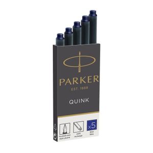 ENCRE PARKER Quink 5 cartouches longues stylo plume, encre bleue