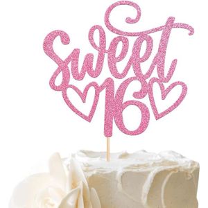 Figurine décor gâteau 1 X 16 Décorations De Gâteau Pour Garçons Et Filles - Happy 16Th Birthday - Décoration De Gâteau D'Anniversaire Pour Adolesc[u7685]