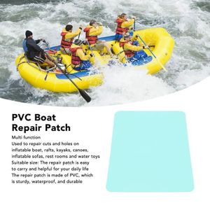 KIT DE RÉPARATION KAYAK Patch de réparation de bateau en PVC - VGEBY - Kit de 5 patchs - Blanc - Pour bateau pneumatique et kayak