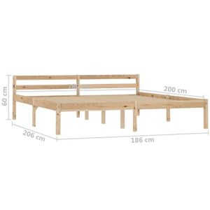 STRUCTURE DE LIT Cadre de lit en bois de pin massif 180 x 200 cm - 