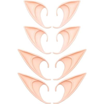 6 Paires Oreille Elfe Femme En Latex, Oreilles Elfe De Fée Cosplay Oreilles DElfe Halloween Noël