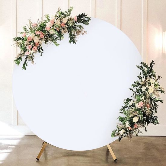 Nappe Ronde Blanche - Nappe Pour Tables De Mariage Rondes