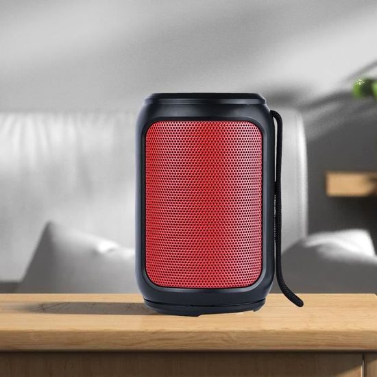 Noir-Caisson de basses sans fil avec radio FM et AUX, haut-parleur