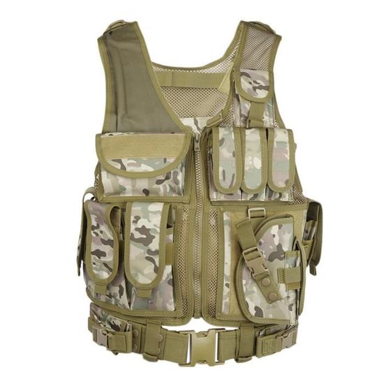 Gilet Tactique pour Costume Militaire Paintball Airsoft Cdiscount Sport