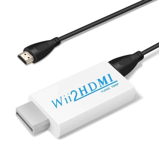 Cabling - CABLING® Adaptateur HDMI Wii Convertisseur Wii Hdmi Signal Vidéo  HD avec Audio Sortie Jack 3,5mm - Convertisseur Audio et Vidéo - Rue du  Commerce