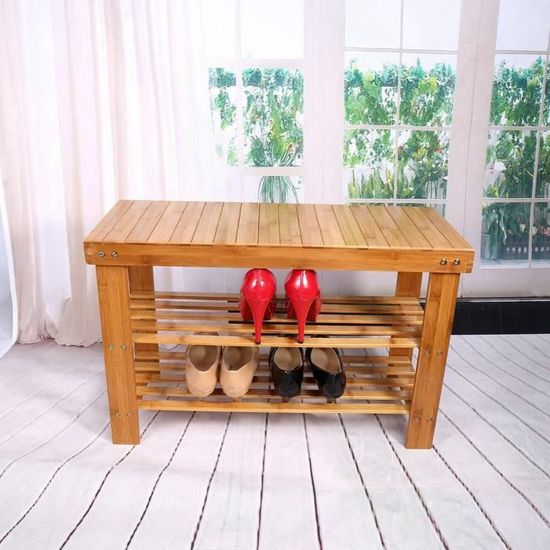 Vente Chaude meuble de Range-chaussures Etagères en Bambou Support pour Rangement Chaussure  