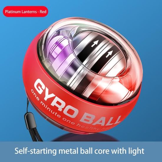 Boule Gyro Centrifuge Lumineuse - Exerciseur De Poignet Et Doigts - Anti-Stress Avec Lumières LED