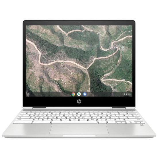 HP Chromebook x360 12b-ca0005nf PC Portable 12'' FHD IPS Blanc (Tactile, Intel® Celeron® N4000, 4 Go de RAM, 32 Go de Stockage,