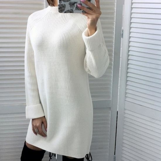 Robe Sweat à Capuche Femme Shownicer - Mini Robe Décontractée Avec Poches - Style Oversize Chaud