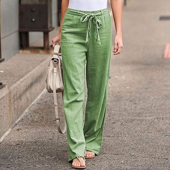 Pantalon cargo sales lin femme