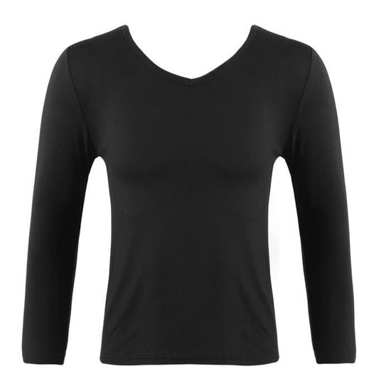 Maillot Homme Noir Col V – 2XL – Polyester – Occasion Parfait état