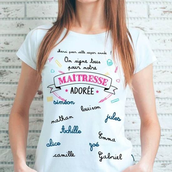 T SHIRT MA TRESSE ADOR E Cdiscount Pr t Porter