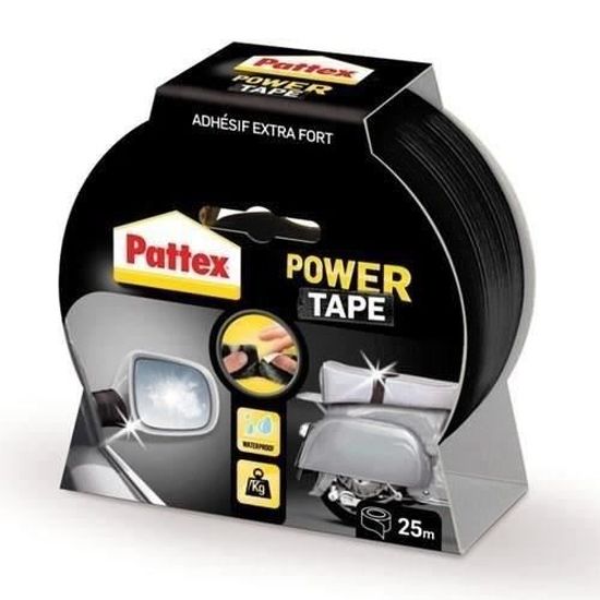 PATTEX Adhésif Power tape - Etui 25m - Noir