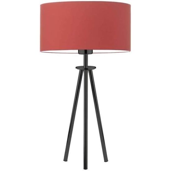 Lampe De Table Chien Avec Abat-jour Rouge - Décoration Lumineuse Originale