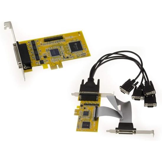 Carte PCI-Express 1X - 2 ports série RS232 Low Profile - Achat/Vente