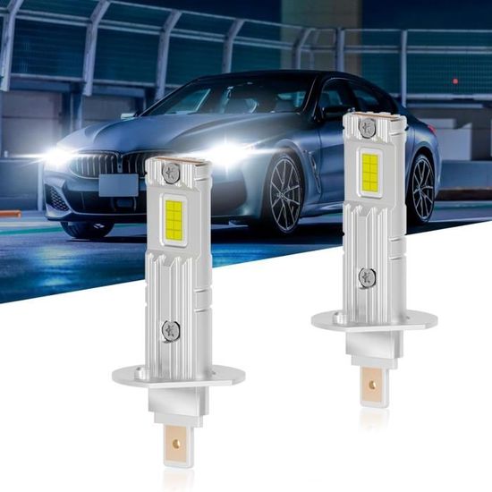 Ampoules LED H1 75W 6500K - 7600 Lumens Pour Auto Moto - Phares, Feux De Brouillard - 12V
