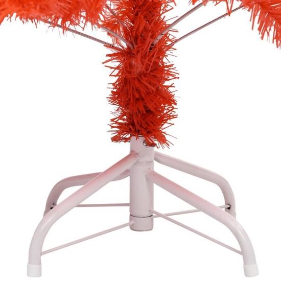 (329183) Sapin de Noël artificiel avec support Rouge 120 cm PVC LIS