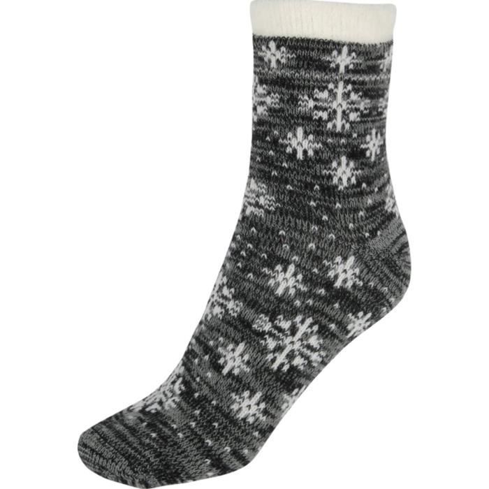 YAKTRAX Chaussettes d'intérieur Black Star - Mixte - Noir - Taille 35/41