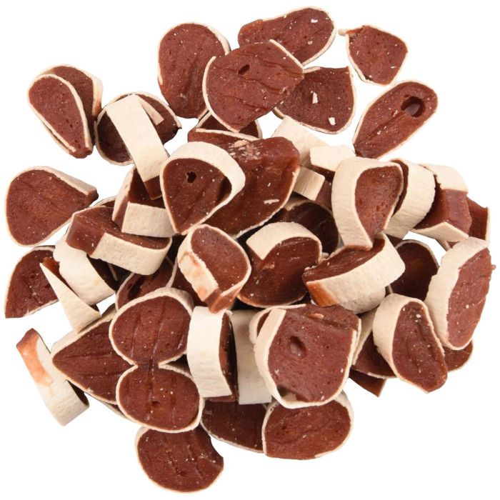 Friandise canard et poisson rouleaux de sushi Hapki BBQ pour chien 85 g sans gluten - Flamingo