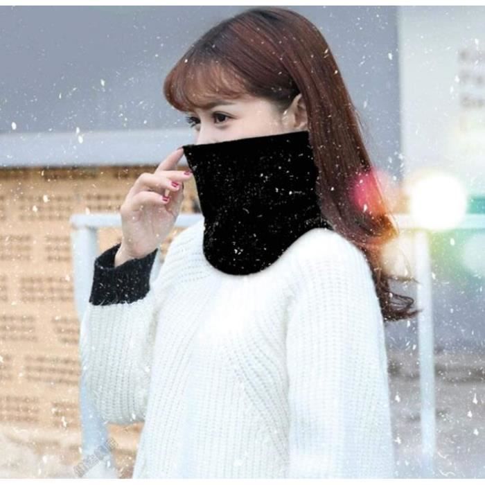 Écharpe Femme et Homme Tour de Cou Chaud Tricot Hiver Foulard Unisexe Cache-Cou Tricoté Echarpe pour Ski Moto Bicyclette